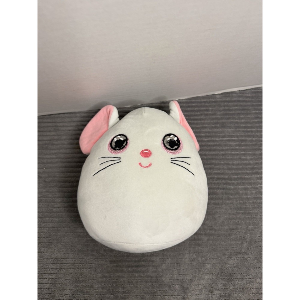 Ty Squishy Beanies Squish-A-Boo Catnip the Grey Mouse Large 9"